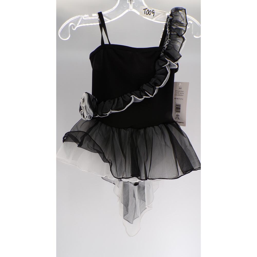 New Dress Body Wrappers 2241 Small Child Black White Ballet Tap Jazz
